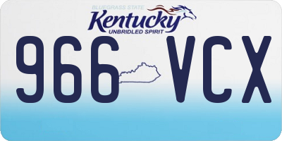 KY license plate 966VCX