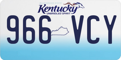 KY license plate 966VCY