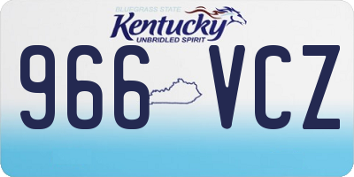 KY license plate 966VCZ