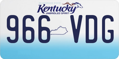 KY license plate 966VDG