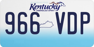 KY license plate 966VDP