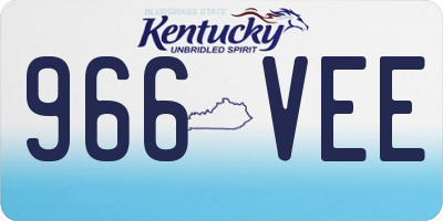 KY license plate 966VEE