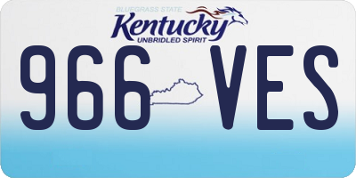 KY license plate 966VES