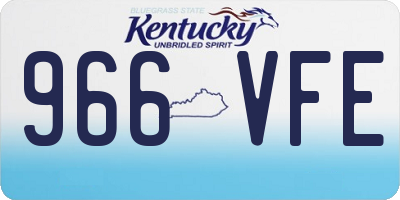 KY license plate 966VFE