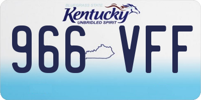 KY license plate 966VFF