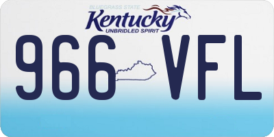 KY license plate 966VFL