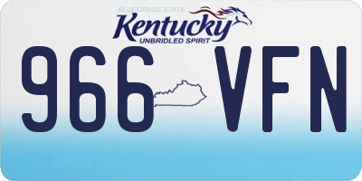 KY license plate 966VFN