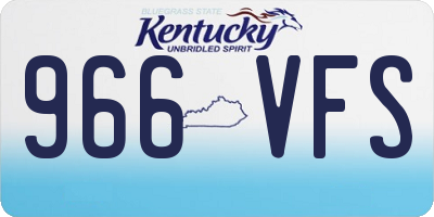 KY license plate 966VFS