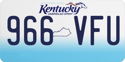 KY license plate 966VFU