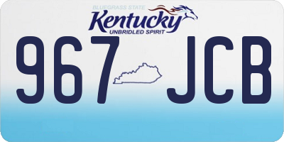 KY license plate 967JCB