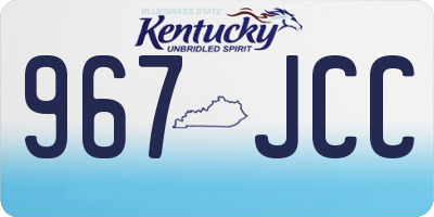 KY license plate 967JCC