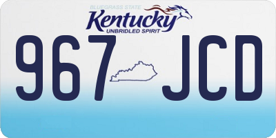 KY license plate 967JCD