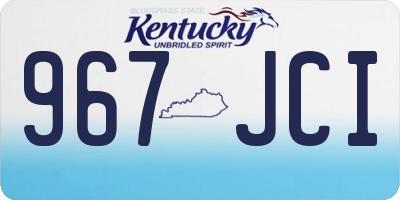 KY license plate 967JCI