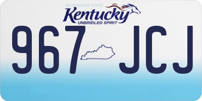 KY license plate 967JCJ