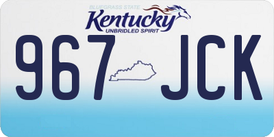 KY license plate 967JCK
