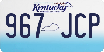 KY license plate 967JCP