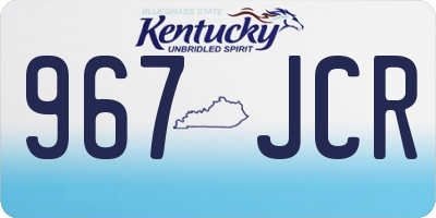KY license plate 967JCR