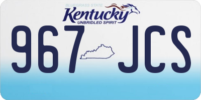 KY license plate 967JCS