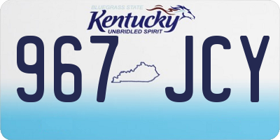 KY license plate 967JCY
