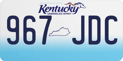 KY license plate 967JDC
