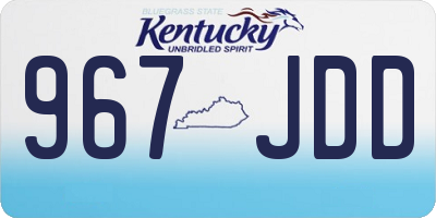 KY license plate 967JDD