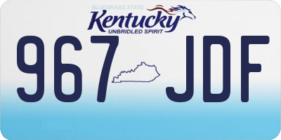 KY license plate 967JDF