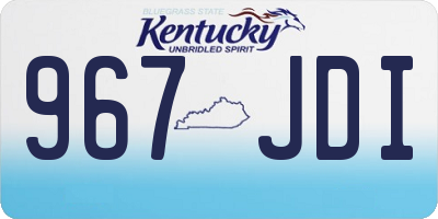 KY license plate 967JDI