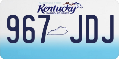 KY license plate 967JDJ