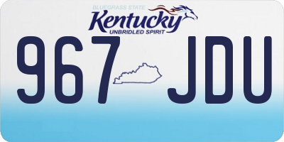 KY license plate 967JDU