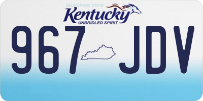 KY license plate 967JDV