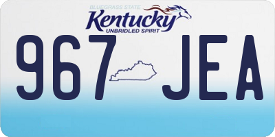 KY license plate 967JEA