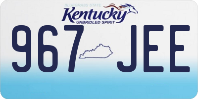 KY license plate 967JEE
