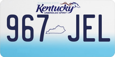 KY license plate 967JEL
