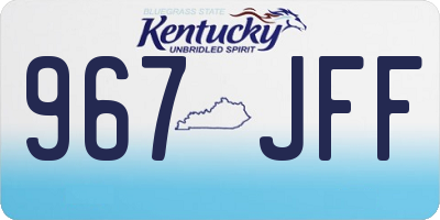 KY license plate 967JFF