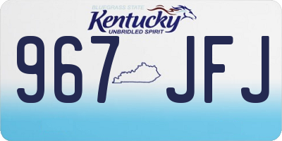 KY license plate 967JFJ