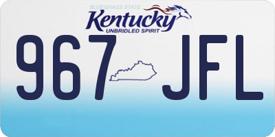 KY license plate 967JFL