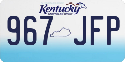KY license plate 967JFP