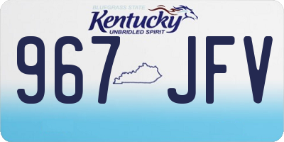KY license plate 967JFV