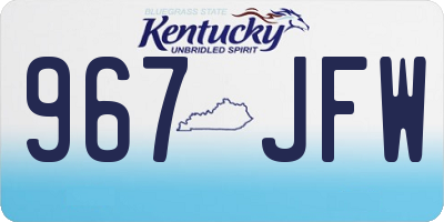 KY license plate 967JFW