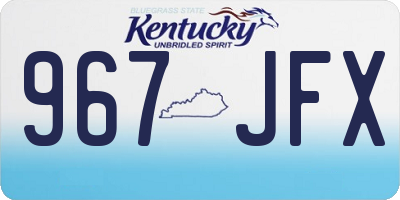 KY license plate 967JFX