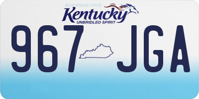 KY license plate 967JGA