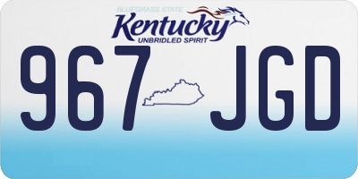 KY license plate 967JGD