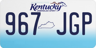 KY license plate 967JGP