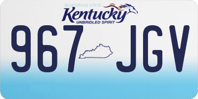 KY license plate 967JGV