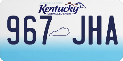 KY license plate 967JHA