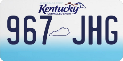 KY license plate 967JHG