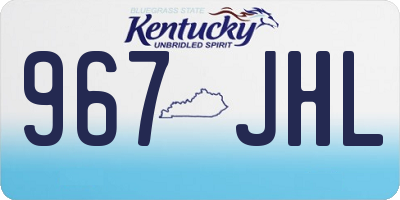 KY license plate 967JHL