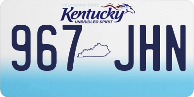 KY license plate 967JHN