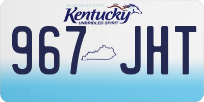 KY license plate 967JHT