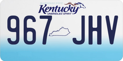 KY license plate 967JHV